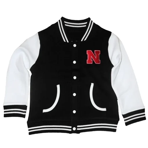 University of Nebraska Huskers Letterman Black Jacket