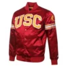 USC Trojans Football Red Bomber Button-Up Jacket