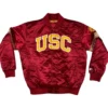 USC Trojans Football Red Bomber Button-Up Jacket