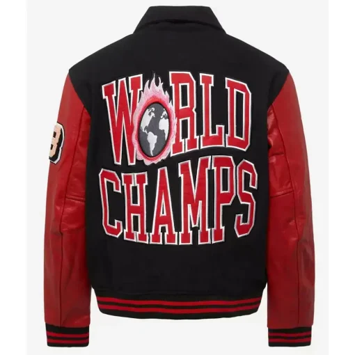 World Champs 88 Letterman Black and Red Varsity Jacket