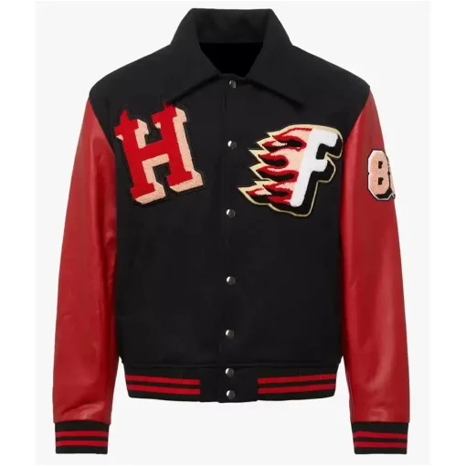 World Champs 88 Letterman Black and Red Varsity Jacket