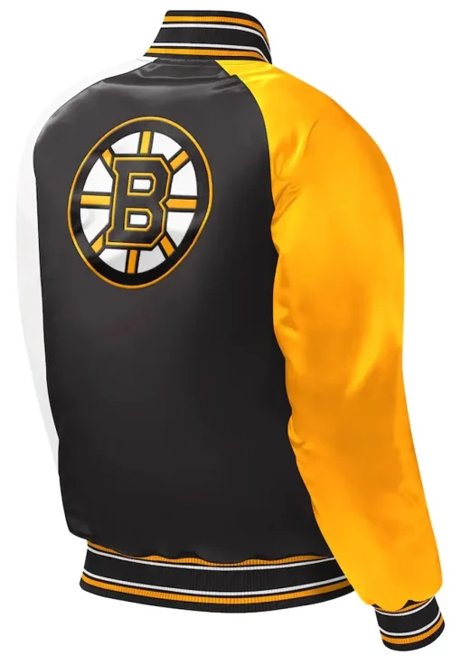 Boston Bruins Letterman Satin Jacket