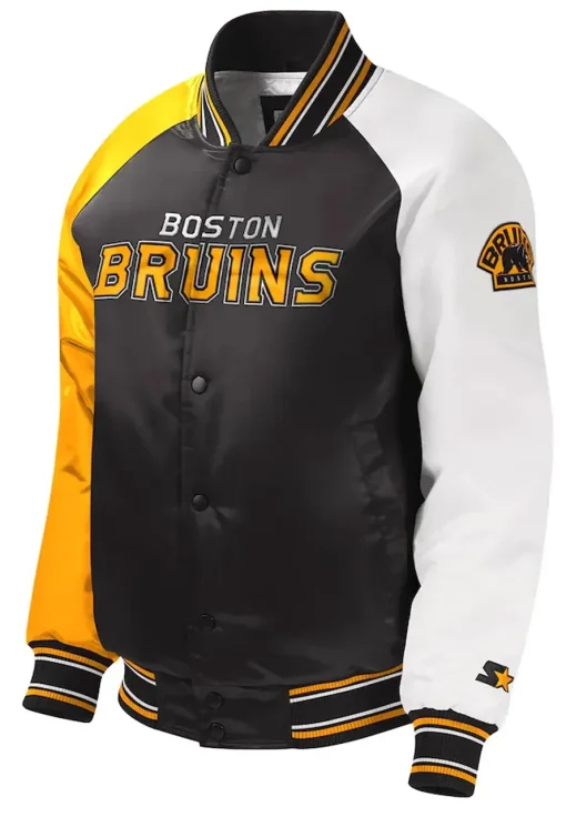 Boston Bruins Letterman Satin Jacket