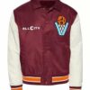 All City By Just Don Basket Ball Varsity Maroon Jacket