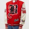 Chicago Bulls Red Wool and Leather Jacket