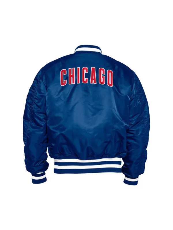 Chicago Cubs X Alpha X New Era MA-1 Blue Bomber Jacket