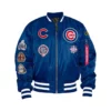 Chicago Cubs X Alpha X New Era MA-1 Blue Bomber Jacket