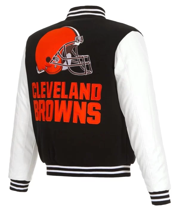 Cleveland Browns Varsity Black and White Jacket