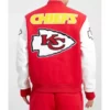 Kansas City Chiefs Logo Red and White Varsity Jacket