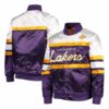 LA Lakers Hardwood Classics Purple and White Jacket
