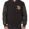 Minnesota Vikings Varsity Black Jacket