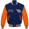 NHL Edmonton Oilers Varsity Wool/Leather Jacket