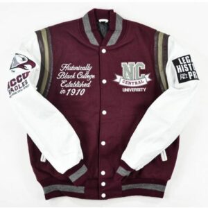 North Carolina Central University Motto 2.0 Purple and White Varsity Jacket