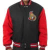 Ottawa Senators Black/Red Varsity Jacket