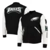 Philadelphia Eagles Black and White Letterman Jacket