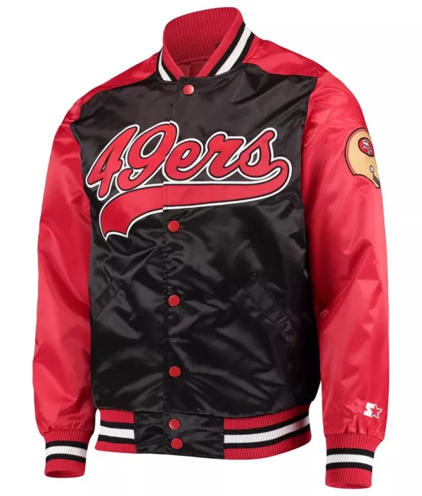 The Tradition II San Francisco 49ers Black and Red Satin Jacket