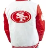 San Francisco 49ers White and Red Bomber Jacket
