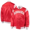 The Enforcer Scarlet Nebraska Huskers Bomber Jacket
