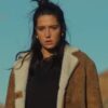 Wingwomen Adele Exarchopoulos Brown Shearling Jacket