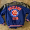 Blue Jeff Hamilton Chicago Cubs Wool Jacket