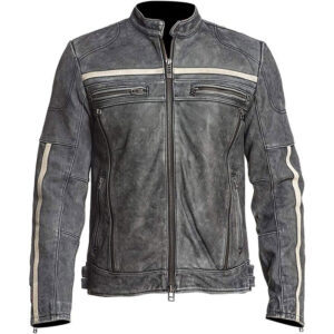 Café Racer Vintage Leather Motorcycle Jacket