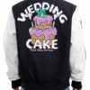 Black & White Cake Varsity Bomber Jacket